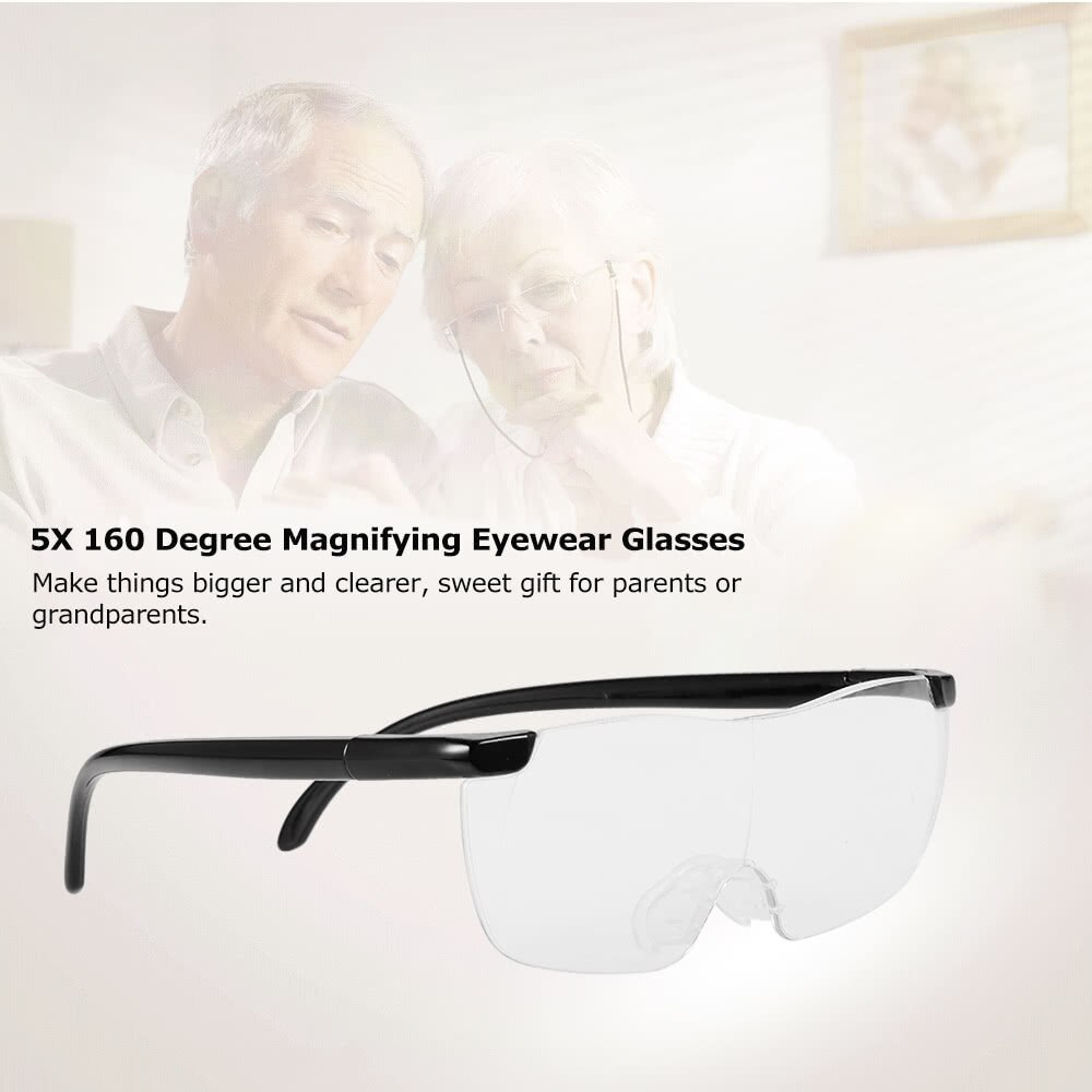 Magnifying Eyewear Glasses 5x 160 Degree Magnifyin Grandado