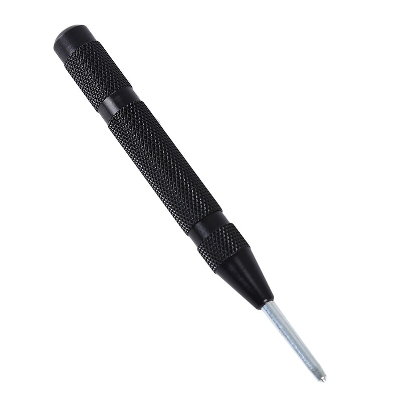 5 Colors Spring Semi-Automatic Manual Center Punching Marking Starting Hole Tool Fast Drilling Center Punching Machine: black