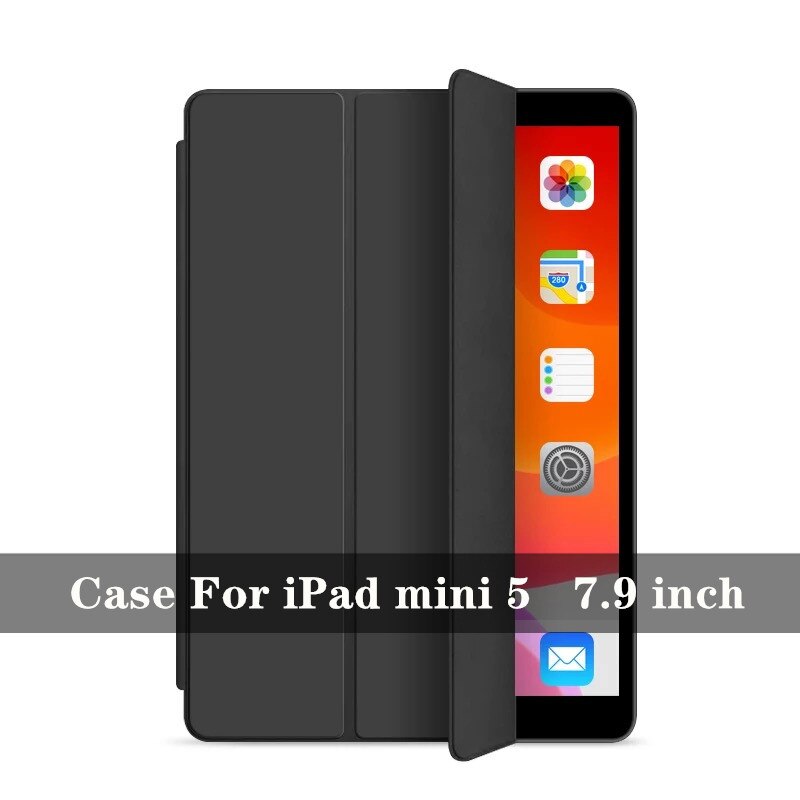 Taske til ipad 10.2 7th generation ultra slim læder taske stander smart cover til ipad mini 5 air 3 smart tpu cover: Til mini 5 7.9 a