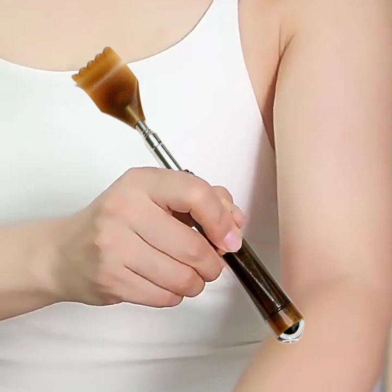 Uitschuifbare magnetische bal Hackle-rugkrabber met magneet Telescopisch krabben Backscratcher Massager Body Back Scraper