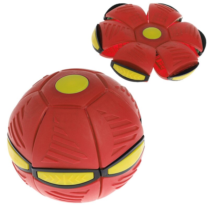 Vliegende Ufo Platte Gooi Disc Bal Met Led Licht Speelgoed Kid Outdoor Tuin Basketbal Spel: Rood