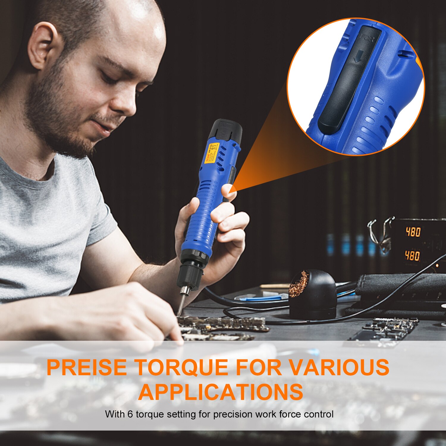 Electric Screwdriver Rechargeable 1500mAh 12V Cordless Mini Power Tool Adjustable Torques Cordless Rechargeable Screwdriver Tool