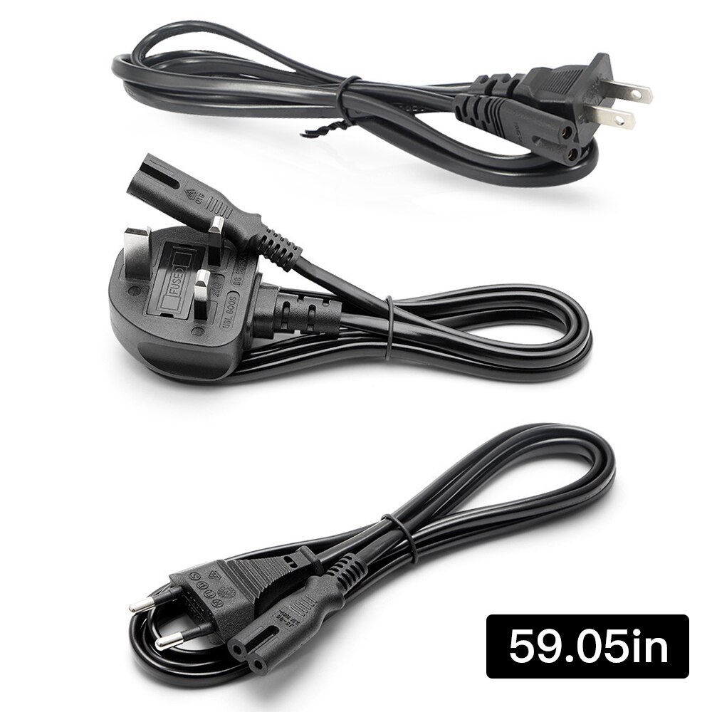 1.5M Electric Cord EU Power Cable 2 Pin Cable 250V 2.5A US Power Cord UK Supply Cable Lead Wire Power For Electrique Wire Powe