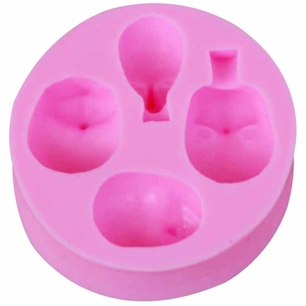 Baby ansigt ler silikone form chokolade gør-det-selv håndværksforme håndlavede håndværk sugarcraft form is bagning værktøjer  m845