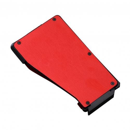 Aluminum Alloy Anti-magnetic Anti-static Bank Credit Card Case Clip Holder Box Bank Business Id Card Wallet: Red