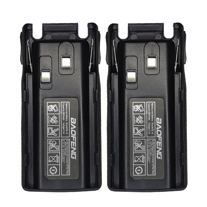 Baofeng UV 82 Walkie Talkie BL-8 Battery for UV-82 2800mAh/3800mAh Battery for UV-8D UV-89 UV-82HP UV-82HX UV-82 Plus Battery: black
