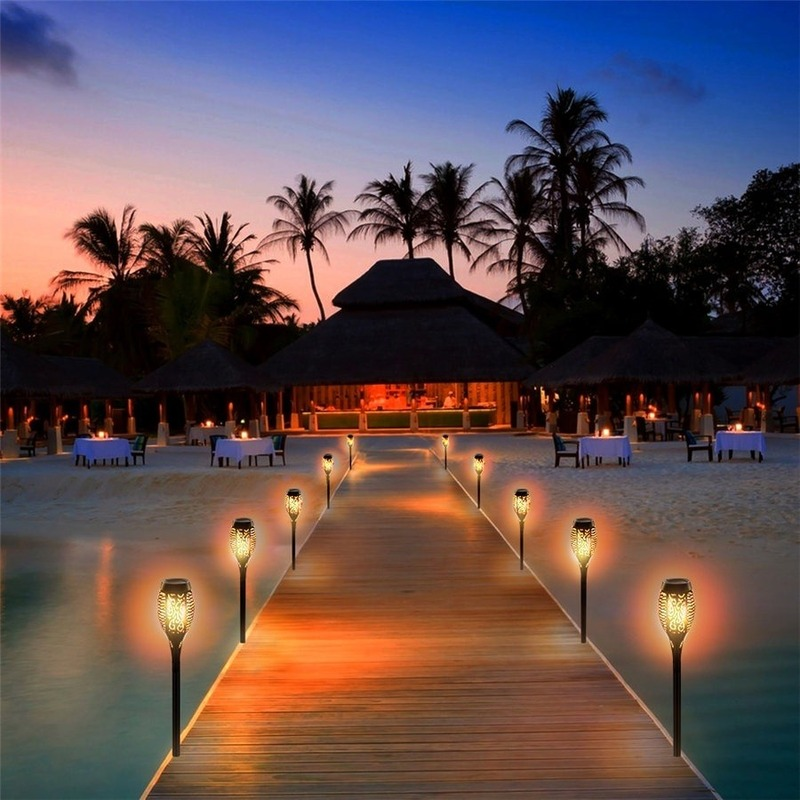 Solar fakkel lys solar dans flamme fakler lys utendørs vanntette landskap dekorasjon lamper for uteplass hage sti gård
