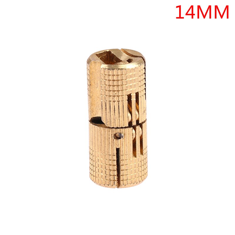 1/4pcs 8-18mm Copper Barrel Hinges Cylindrical Hidden Cabinet Concealed Invisible Brass Hinges Mount Door Furniture Hardware: 8mm 4pcs