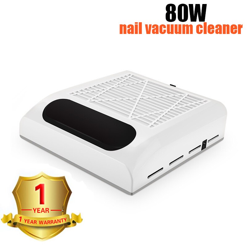 Professionele 80W Nail Zuig Dust Collector 110V/220V Nail Lamp Nail Droger Automatische Sensing 10S sneldrogende Art Gereedschap: Nail cleaner-white