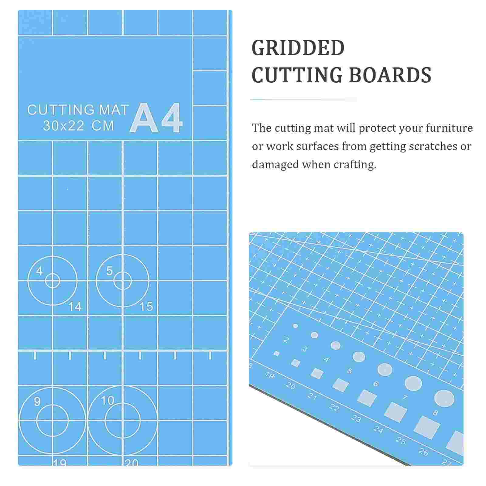 4Pcs Cutting Mats Quilting Grid Lines Printed Boards Self-Healing Cutting Boards