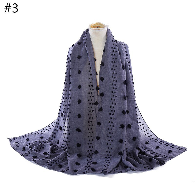 1 Pc Viscose Effen Oversize Shalws Moslim Hijab Lady Gerimpelde Wraps Vrouwen Mode Sjaals Lange Hoofd Uitlaat Islamitische Sjaal: color 3