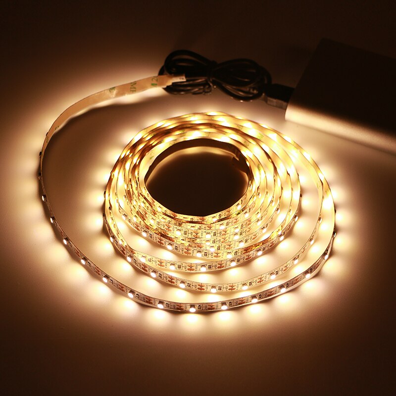 Usb drevet 1/2/3m ledet stripe lys tv bakgrunnsbelysning jul dekorasjon lys: 0.5m varme