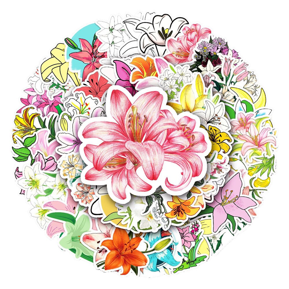 10/30/50 stuks kleine, verse leliebloem delicate sticker graffiti dagboek scrapbook bagage laptop schattige doe-het-zelf sticker