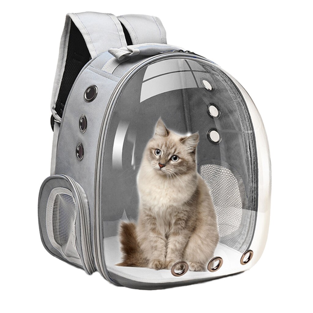 Pet Carrier Dogs Backpack Puppy Capsule Clear Hiking Holder: Grey