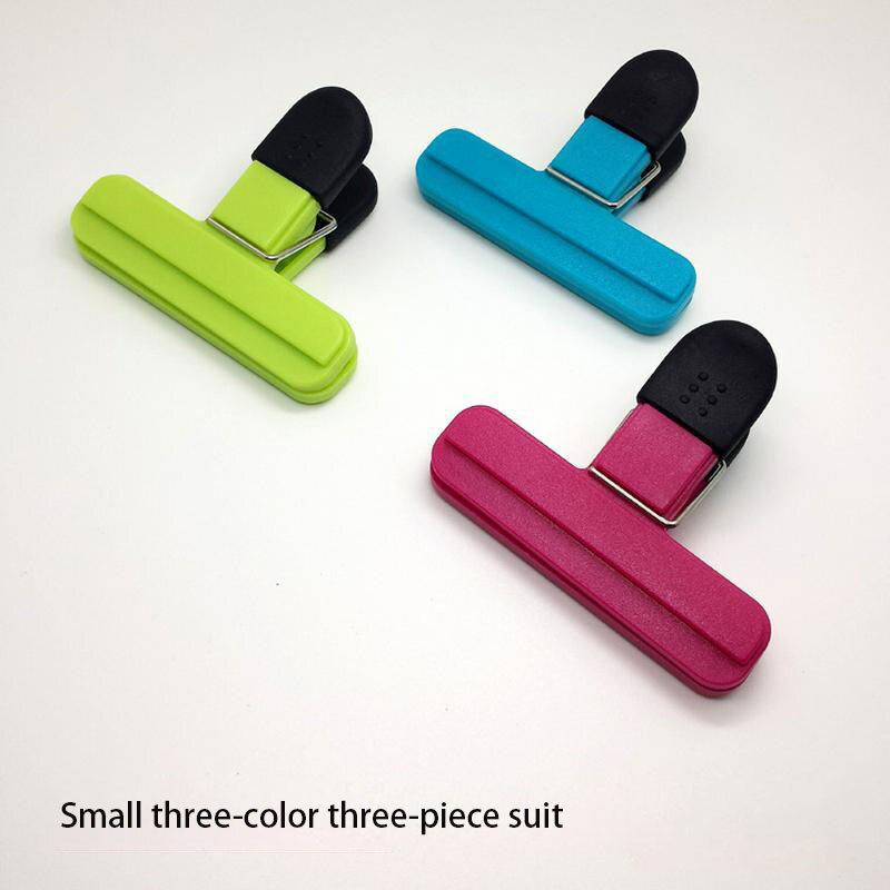 Universal Plastic Food Sealing Bag Clip Fresh Moisture-proof Snack Sealing Clip Postcard File Binder Clip Kitchen Tools: Small3PC