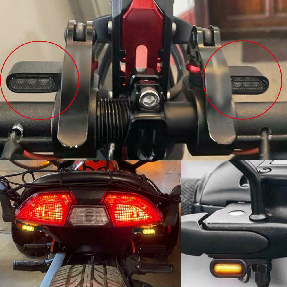 2 st motorcykelstyre led-blinkers mini motorcykelblinkers fram varselljus