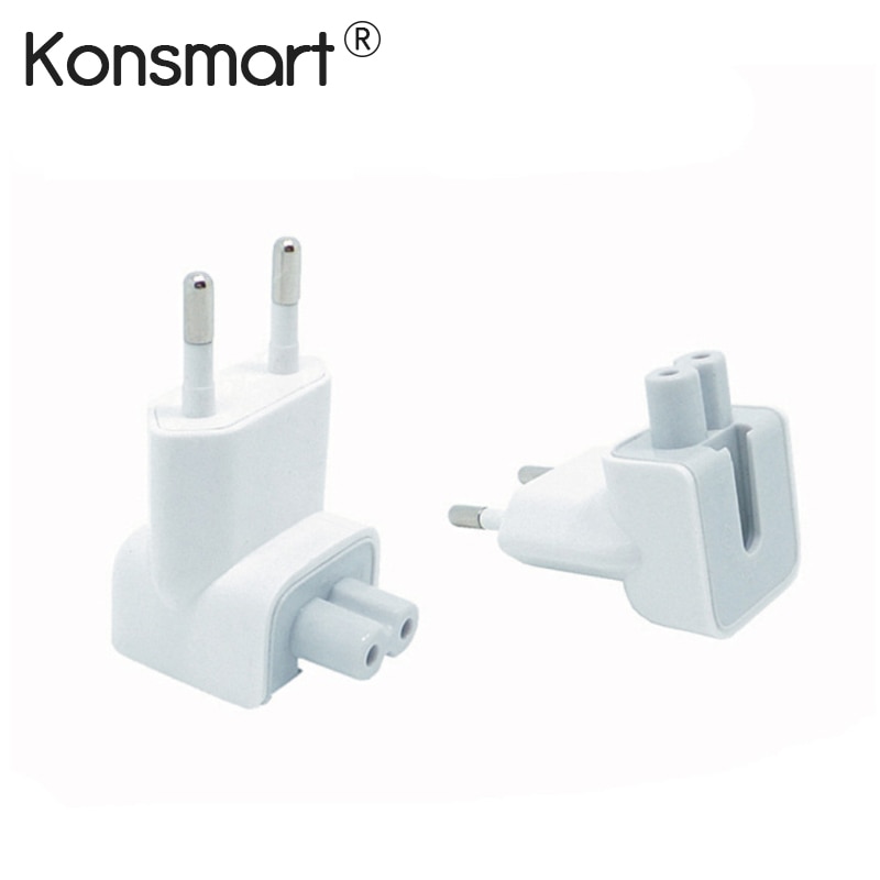 Konsmart EU Plug Afneembare AC Power Eend Hoofd Adapter Voor Apple iPhone 6 7 iPad USB Wall Charger MacBook Air pro Europese Power