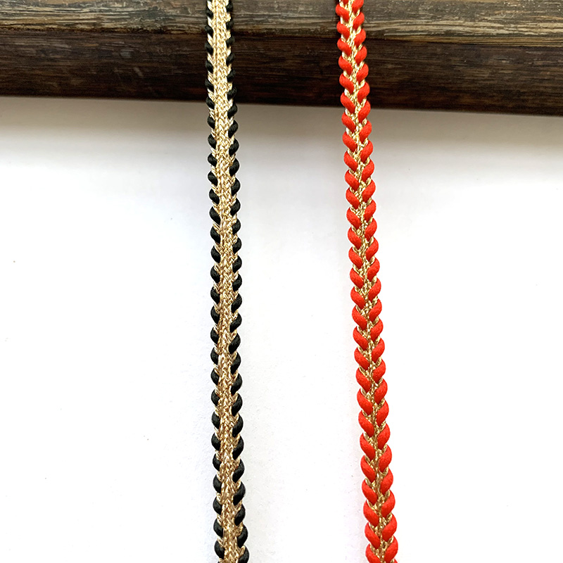 5 m/16,4 Fuß Profi Packung, 5 mm breit, Vorhang, Tausendfüßler, Spitze, gebogener Wellenbesatz, handgefertigt, DIY-Handwerk, Nähbesatz, Bänder, BH-Vorhang-Dekoration
