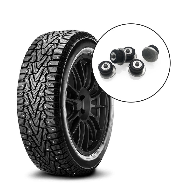 Aozbz 100 st 8mm spikar för däck vinterdäck spikar bildäck dubbar snökedjor isdubb karbid dubbar för bil bil suv atv