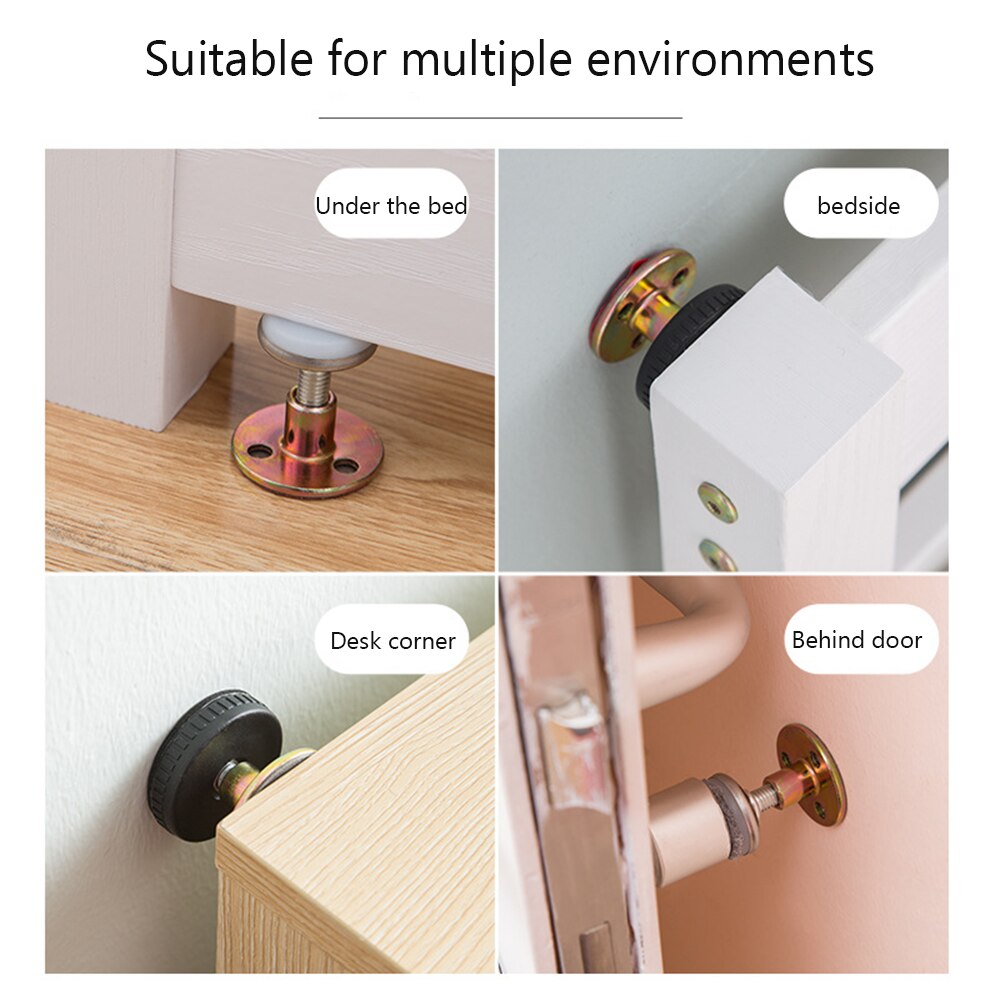 Dispositivo de mesita de noche fija, autoadhesivo, antivibración, anticolisión, estabilizador de vibración de cama, artefacto de pared