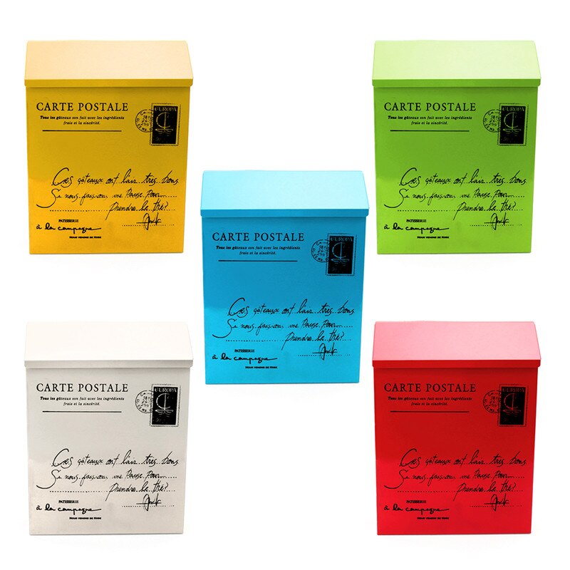 Wasserdichte Outdoor Metall Post Box Brief Mailbox Wand Montiert Abschließbar 2 Tasten Mail Box