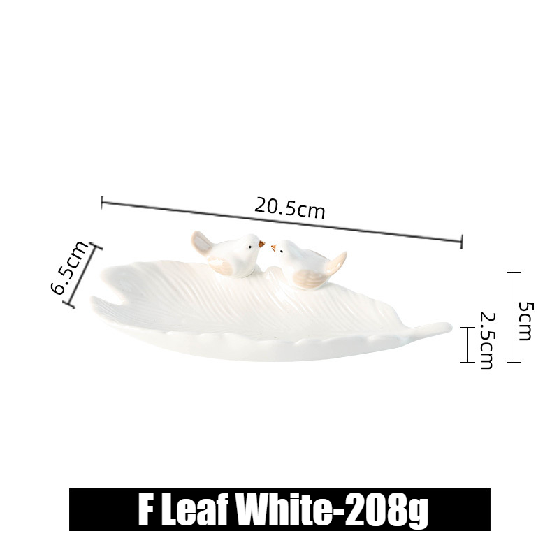 Nette Vogel Tablett Keramik Schmuck Lagerung Tabletts Kreative Regal Dim Sum Dessert Platte Wohnkultur Tee Tisch Desktop Dekoration Schüssel: Silber