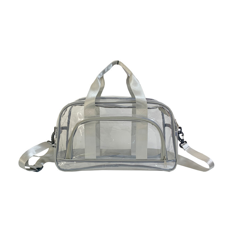 Sac de voyage transparent de grande capacité, sac à bandoulière en PVC transparent, rangement de fitness, sac à main transparent, 1PC