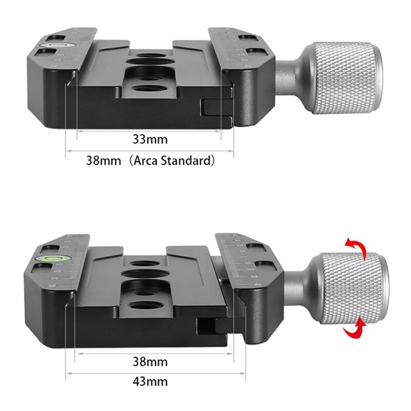 BEXIN 2 Pièces Caméra Pince Pince de Dégagement Rapide Adaptateur De Trépied Dslr Statif Pince Portable QR-90N et QR-110N