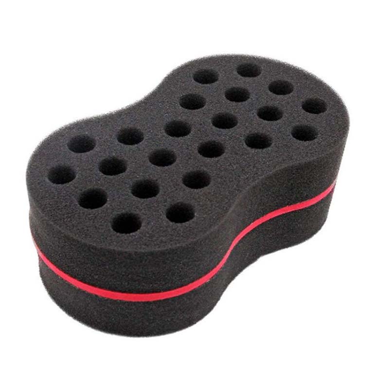 Ovale Dubbele Kanten Magic Twist Haar Borstel Spons, Spons Borstel Voor Natuurlijke, afro Coil Wave Dread Spons Borstels Gratis