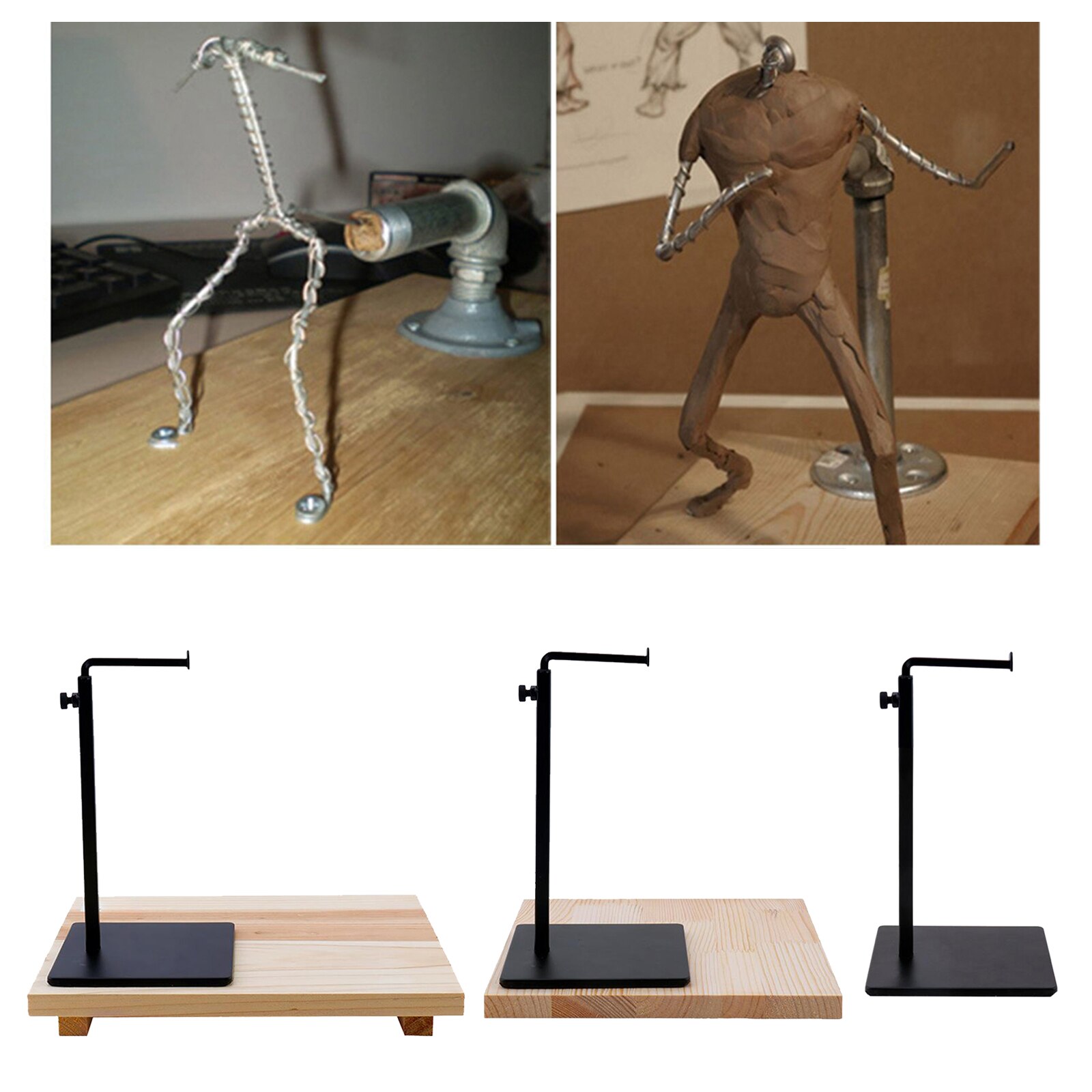 Support de modélisation en argile, Sculpture, échafaudage, poterie, Support en argile, Base en planche de bois pour bricolage, outil de modèle de poterie