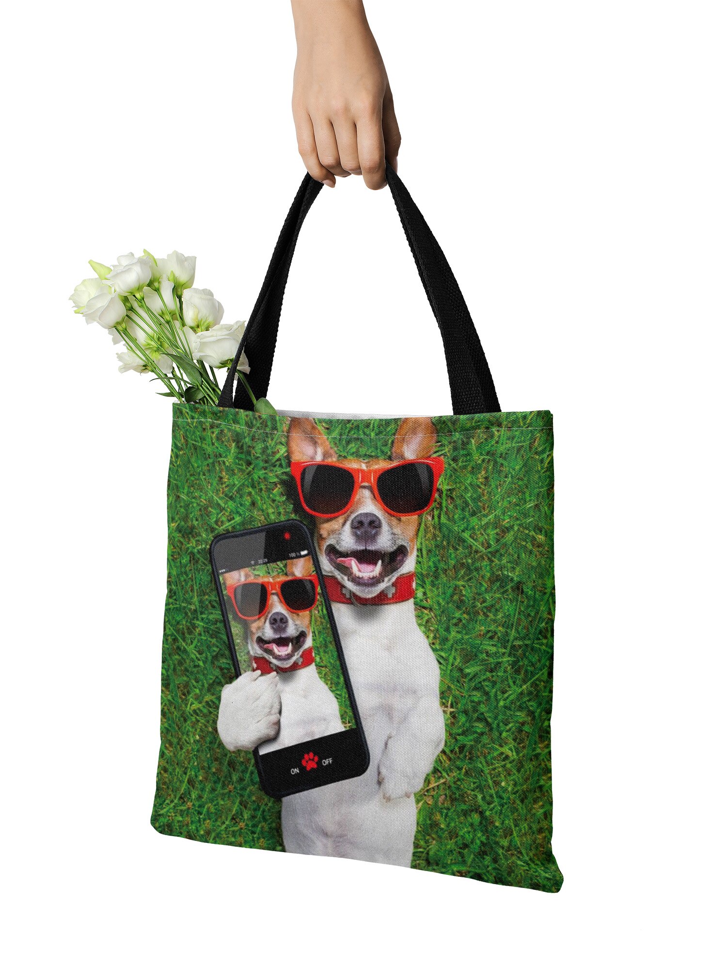 Volledig Gedrukt Draagtas Met Rits Kleurrijke Patroon Vrouwen Shopper Tas Meisje School Opslag Boek Schoudertas