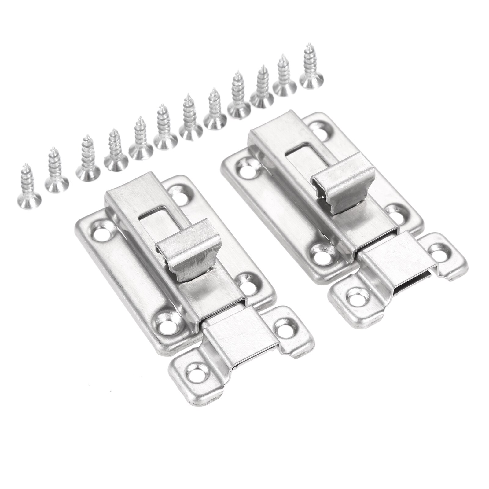 2Pcs 2/3/4 Inch Stainless Steel Small Latches Buckles Sliding Lock Barrel Bolt Security Anti-Theft Door Deduction Door Bolts