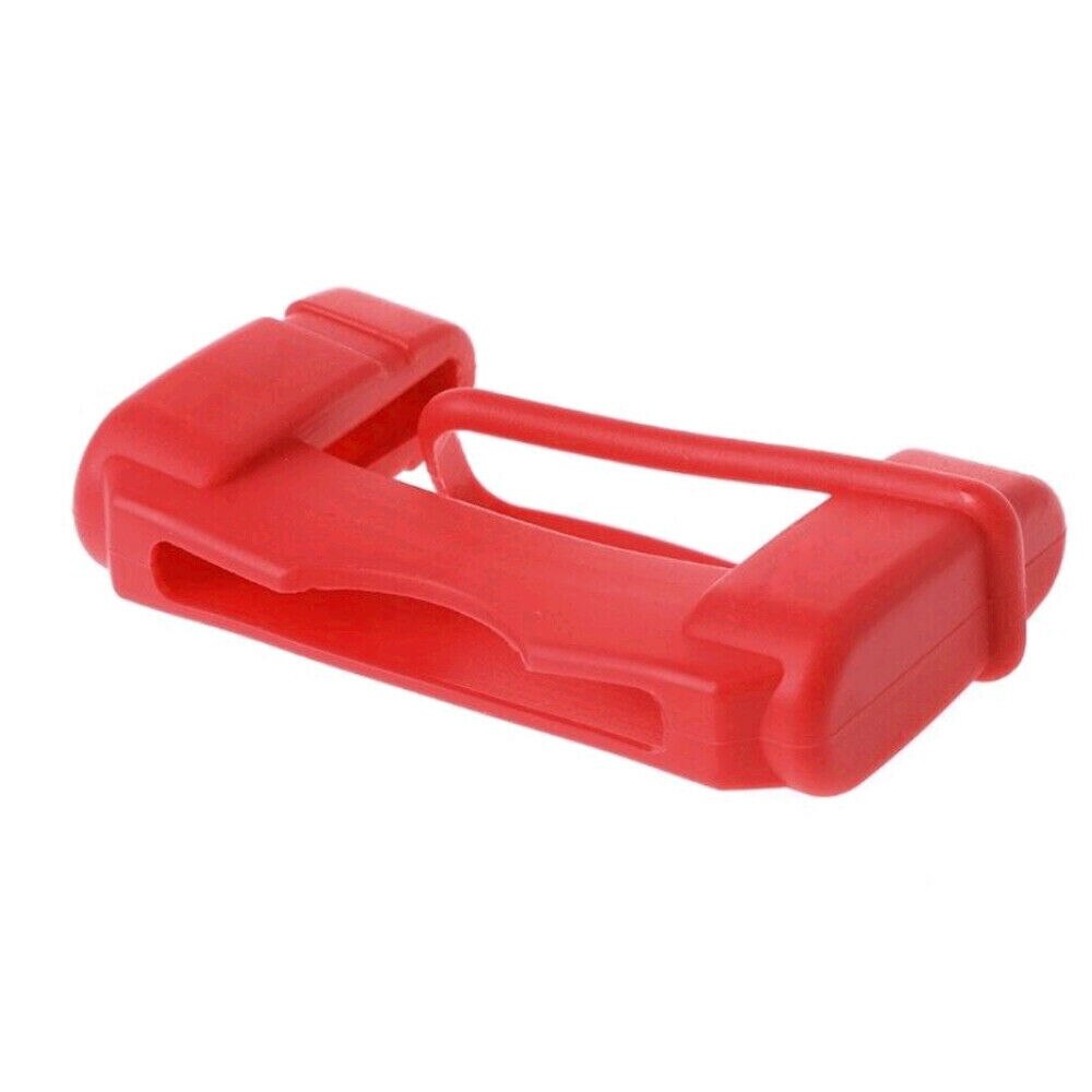 4x carro safty acessórios cinto de segurança fivela clipe de silicone anti-risco capa vermelha