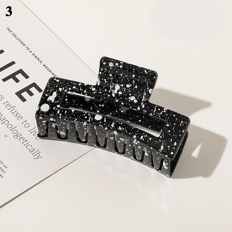Melk Koe Kleur Geometrische Grote Haar Klauwen Vrouwen Meisjes Vintage Hollow Acryl Haarspelden Acetaat Haar Clips Krab Haar Accessoires: 3