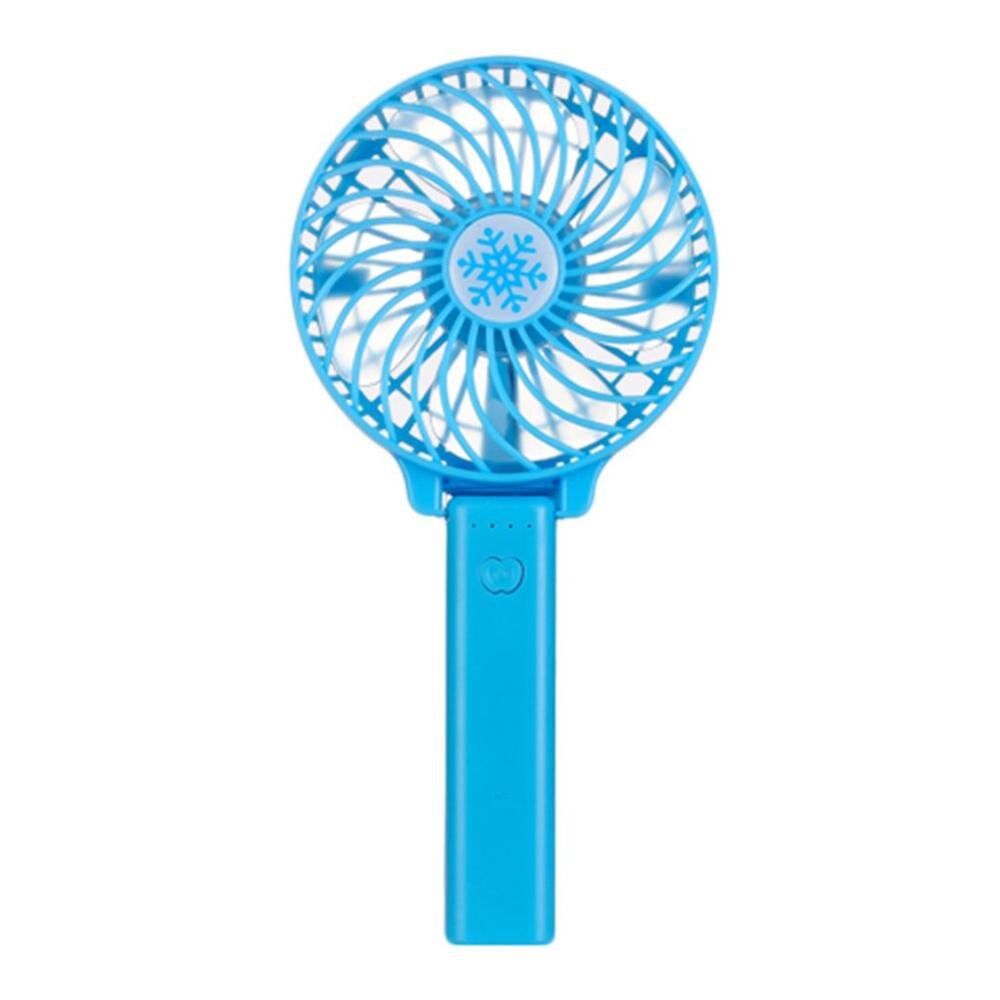 Mini ventilador portátil USB plegable, recargable, 3 velocidades, ajustable, ventilador portátil, ventilador de refrigeración para viajes (sin batería): blue