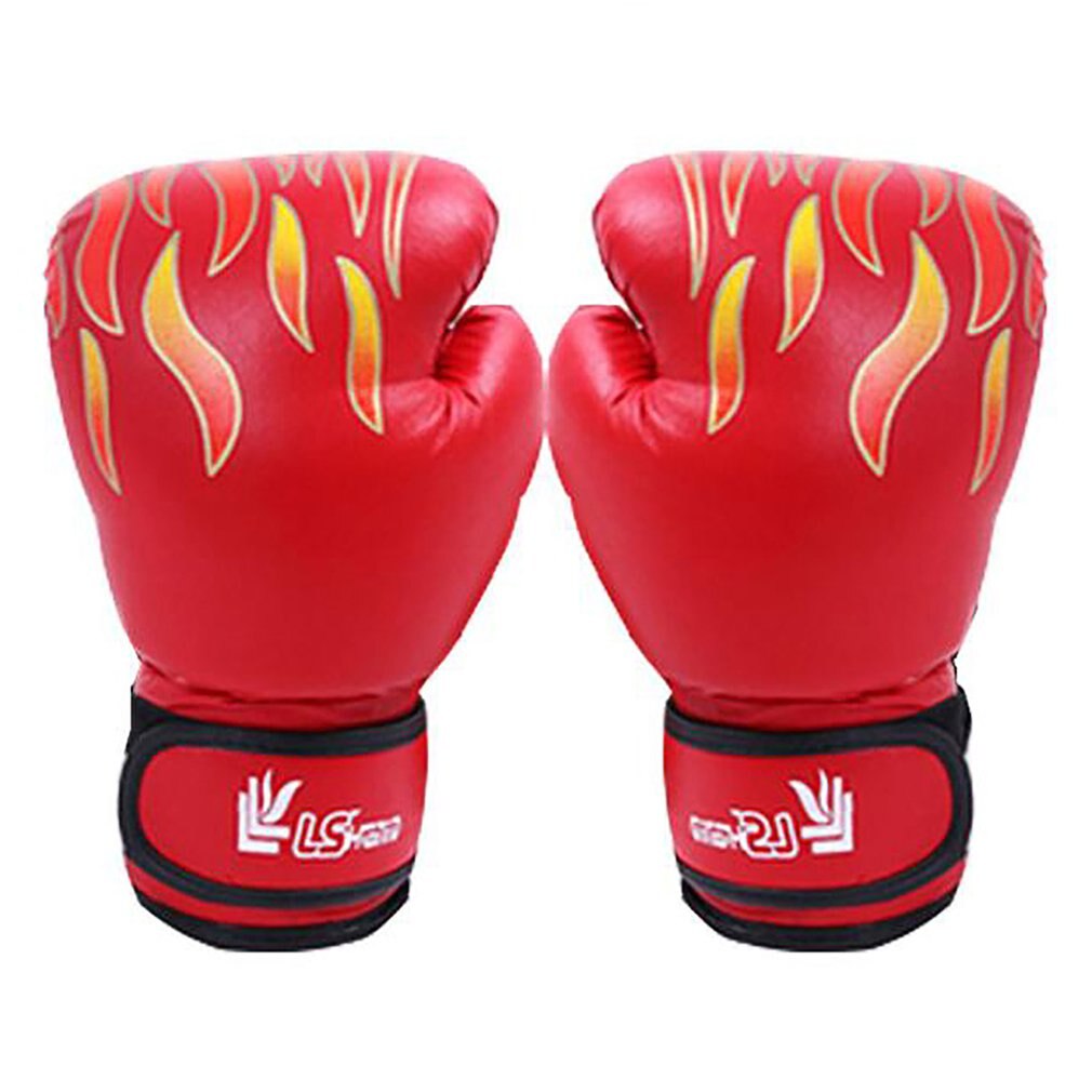 Gants de boxe hutu à flamme rouge pour adultes et enfants, gants de dessin animé sanshou pour gants d'entraînement de boxe et couvre-poings: Rouge