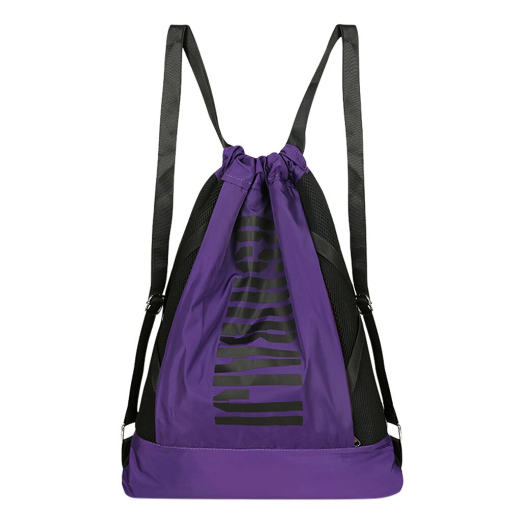 Saco de cordão Bolsa de Ombro Unisex Cordão Mochila Leve Saco de Desporto Sacos de Ginásio À Prova D' Água 2020 Novo Сумка На Шнурке: ROXO