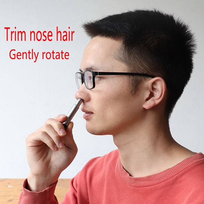 Rustfrit stål manuel næse trimmer til barbering næse øre hår trimmer barbermaskine ansigtspleje til mænd vaskbar enhed