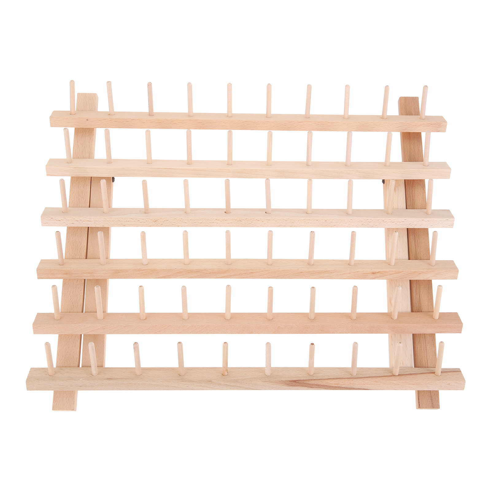 60 Spools Wooden Thread Rack Organizer Wall Mount Wood Shelf Folding Spool Storage Rack For Sewing Quilting Embroidery 40*32cm