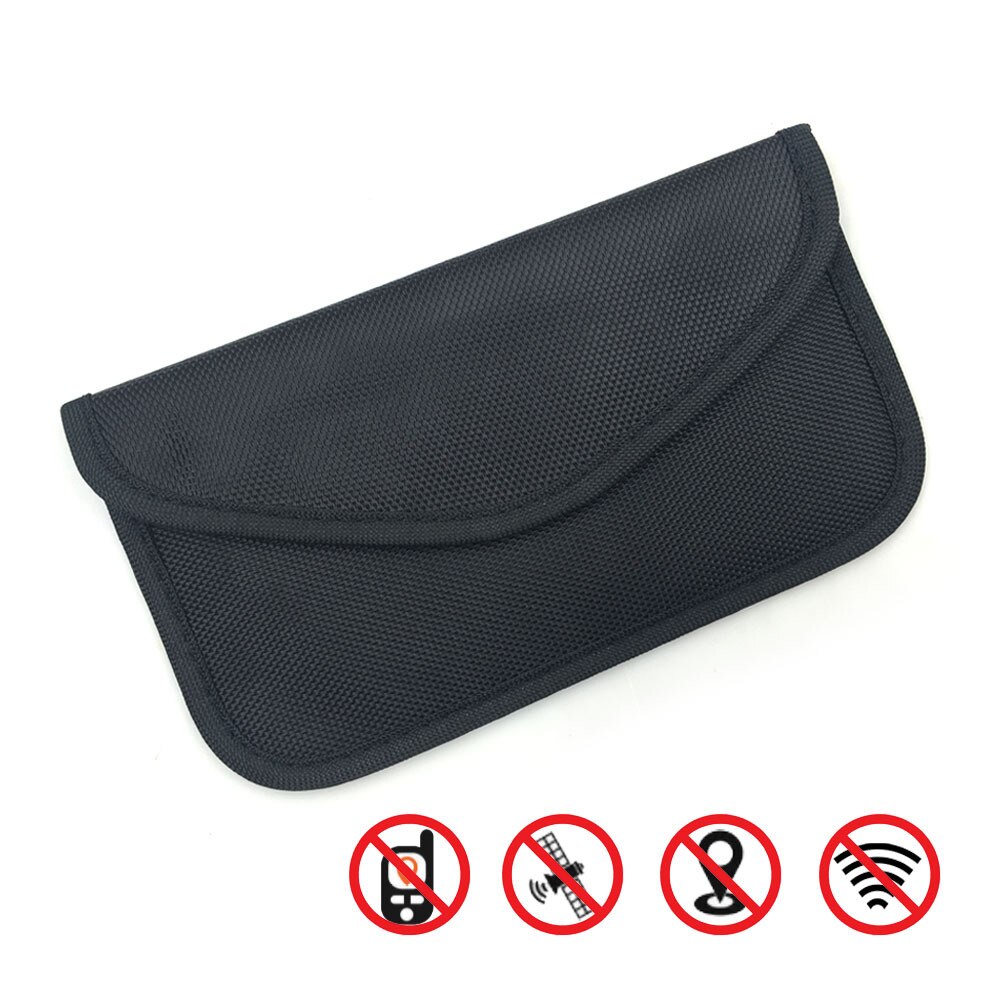 1pcs Signal Blocking Bag Car Fob Signal Blocker Faraday Bag Signal Blocking Bag Shielding Pouch Wallet Case for Car Key: Black