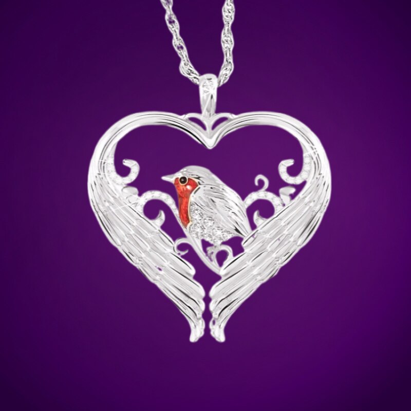 collares para mujer collar hombre andywen colgantes plata de ley 925 mujer collares de Exquisito y colgante de pájaro dorado. Collar de pájaro dorado protegido por alas de ángel. Buenos para niñas