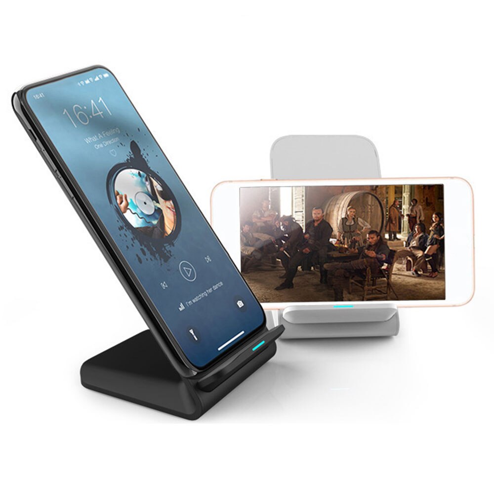 10W Wireless Chargeing Stand Houder Voor Iphone Samsung Draadloze Oplader Mobiele Telefoon