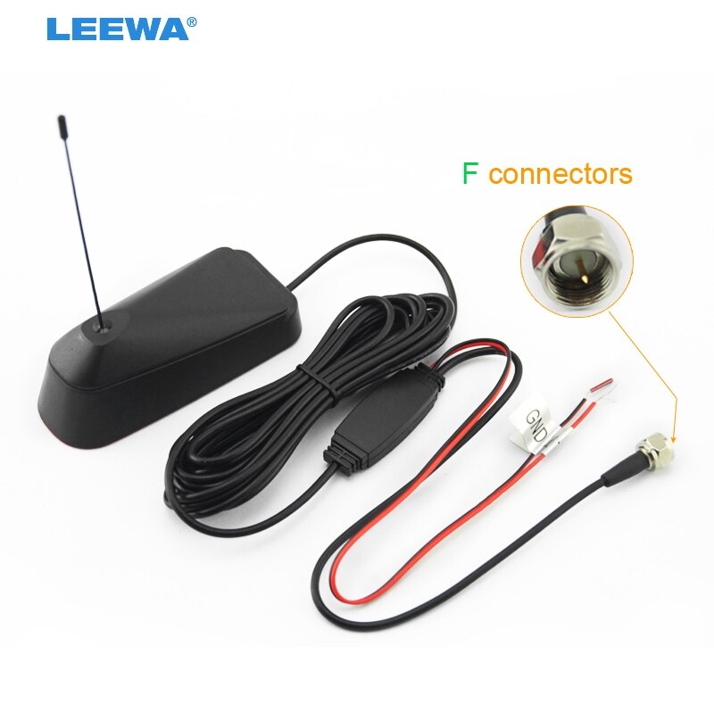 LEEWA Auto F Connector Actieve digitale tv-antenne met versterker # CA929