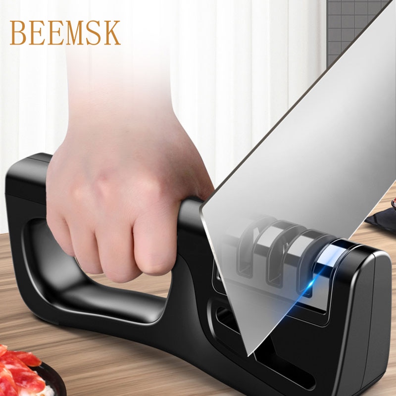 Beemsk Messenslijper 4 In 1 Quick Professionele Keuken Slijpsteen Grinder Geschikt Voor Messen Schaar Slijpen Gereedschap