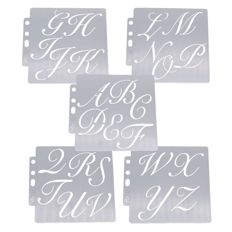 Letter and Number Stencils Reusable Plastic Letter Stencils Alphabet Journal Stencils Font Templates for Notebook Diary Scrapboo