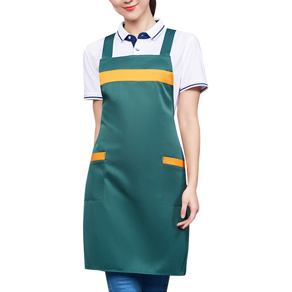 Elastic Waterproof Cooking Apron Kitchen Keep Clothes Clean Sleeveless Men Women Apron AIC88: Green