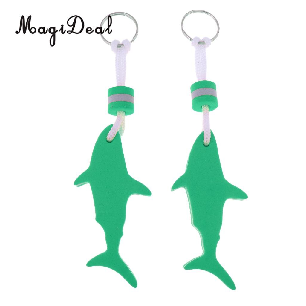 MagiDeal 2 Pezzi Marine A Forma di Squalo EVA Galleggiante Portachiavi Portachiavi Chiave di Acqua Galleggiante per Radting Surf Accessori Barca A Remi