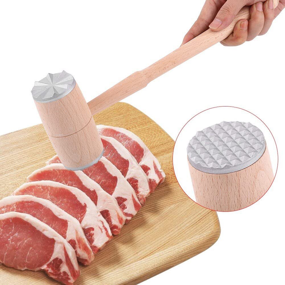 Dubbelzijdige Losse Vlees Hamer Houten Vleesvermalser Steak Tenderizing Tool Keuken Accessoires