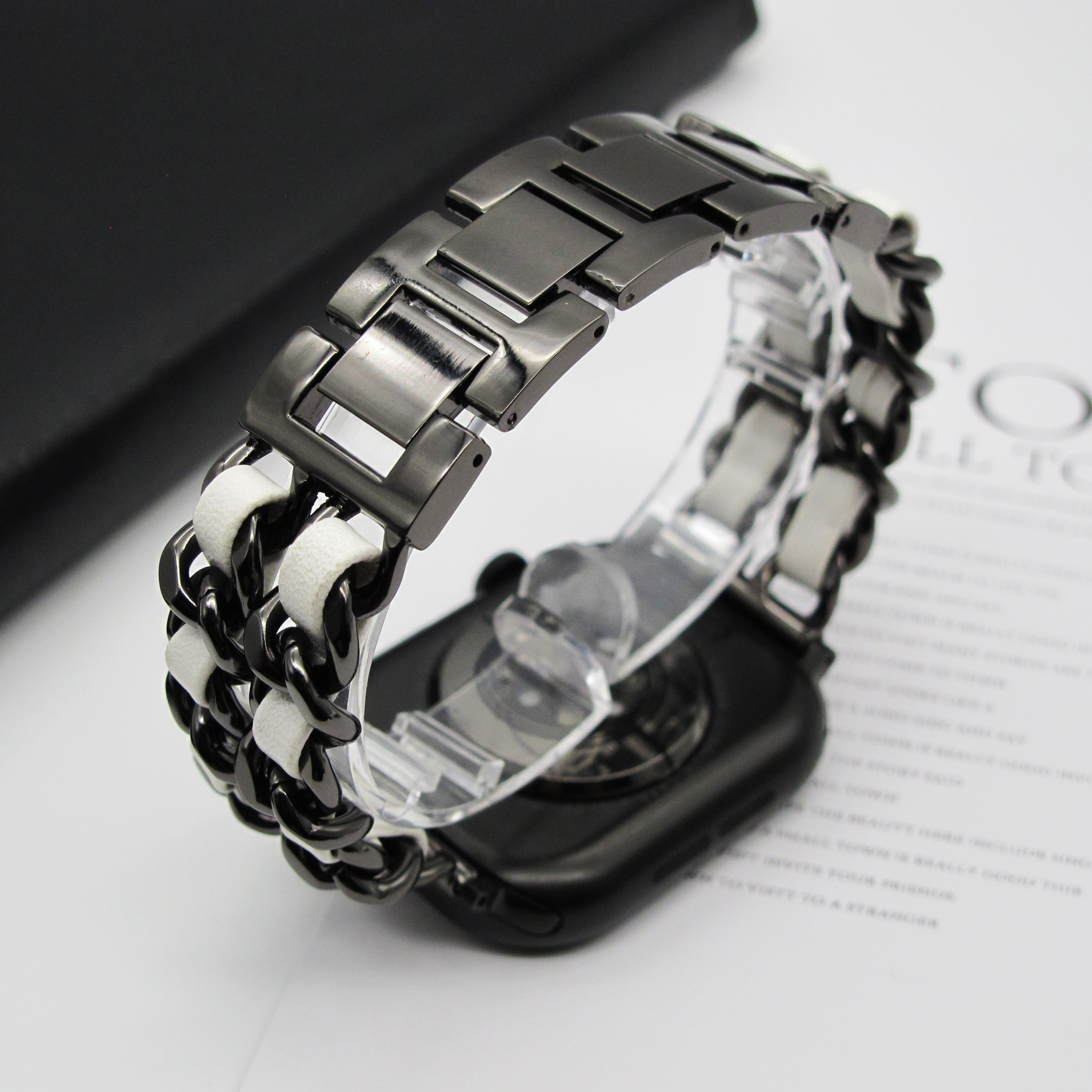 Metal Double Chain Strap for Apple Watch S10 42MM Strap Ultra 49mm 46 45 44 40 41 38mm Strap for iWatch Series 987654