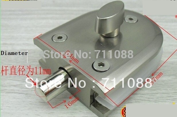 LT factory direct sell Single door glass lock swing bathroom door lock 6601 without key